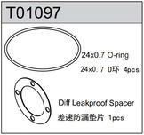 Team C Racing T01097 Diff Gasket & O-Ring Set Tc10