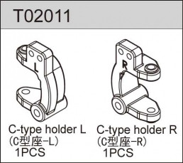 Team C Racing T02011 Left & Right C-Hub Carriers TM2 Tc02 Tc02c Tc02c Evo TC02T Tc02sc. Tp02c TS2 Tr2 Tm2sc