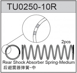 Team C Racing TU0250-10R Big Bore Shock Spring Medium- Rear TM2 & Tm4