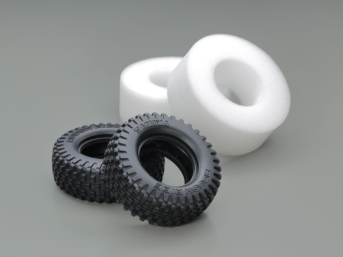 Tamiya 51717 Block Pin "Rough Ride" Tyres (with Inner Sponge, 2Pcs)