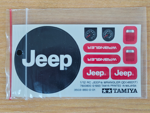 Tamiya 7800800 QD Wrangler Body Sticker for 46017