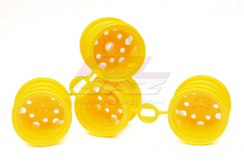 Tamiya 9335763 Blackfoot Wheel Bag Yellow 4Pcs Front X2 Rear