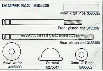 Tamiya 9405229 Supershot Damper Inner Bag Parts