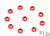 HA014R-2.5 - RJX Red Metal Finish Cap 2.5mm, 10pcs