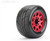 JetKo 1/8 3.8" Super Sonic MT BELTED Tyres mounted on Red Claw Rims