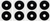 DE Racing DER-SD1-BLK Wheel Sticker Disk For 1/10 Buggy / Matte Black