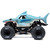 Losi LOS01026T3 1/18 Mini LMT Megalodon 2S 4X4 RTR Brushed Monster Truck (Battery & Charger Included) Blue