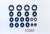 Tamiya 53265 TA03-Ball Bearing Set