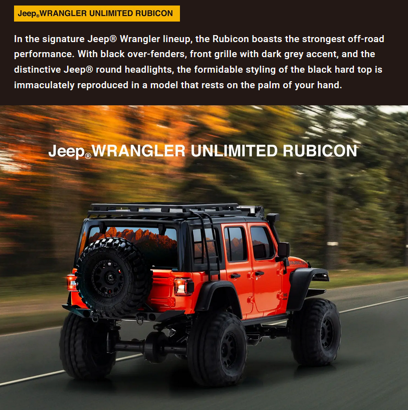 Kyosho 32528MO MINI-Z RS MX-01 Jeep Wrangler Rubicon 4x4 w