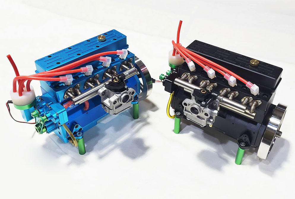 Inline 4 Cylinder OHV 36cc Gasoline Engine Black