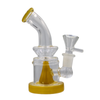 6" Color Swirl Cone Perc w/ Color Rim Accent Mini Water Pipe