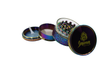 Shredder 4Part 65mm Hammered Rainbow Grinder w/window #35