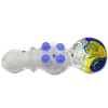 4" Silver fumed dotted hand pipe