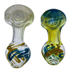 3" Silver Fumed Swirl Color hand pipe 5pk