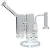 10" Crooks Clear Edition Clear Paw Print Double Barrel Mini Water Pipe