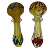3" Silver fumed Color Rod Hand Pipe w/ Ring Decoration 2pk