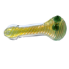 4.5" Gold Fume Hand Pipe w/ Swirl Deco Bowl