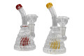 MWP-801 6in mini water pipe with inline perc and crystal finish