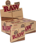 RAW - NATURAL UNREFINED PRE-ROLLED TIPS 20 DISPLAY BOX