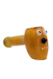 4.5" Gold fumed hand pipe with character face