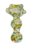 4" Beaded Color Swirl Hand Pipe