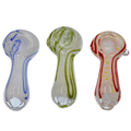 3" Frit Hand Pipe w/ Color Line Swirl 5pk