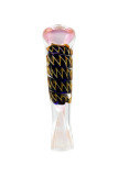 CH-61 3" Fancy Art Gold Fumed Chillum