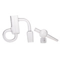 14mm Male Quartz Banger 3 Piece Recycler Diamond Knot 90* 14mm Male Quartz Banger 3 Piece Recycler Diamond Knot 90*