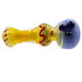 5" Two Tone Gold Fumed Color Work Hand Pipe