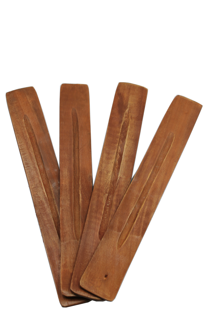 Flat Wood Incense Holder 12pc
