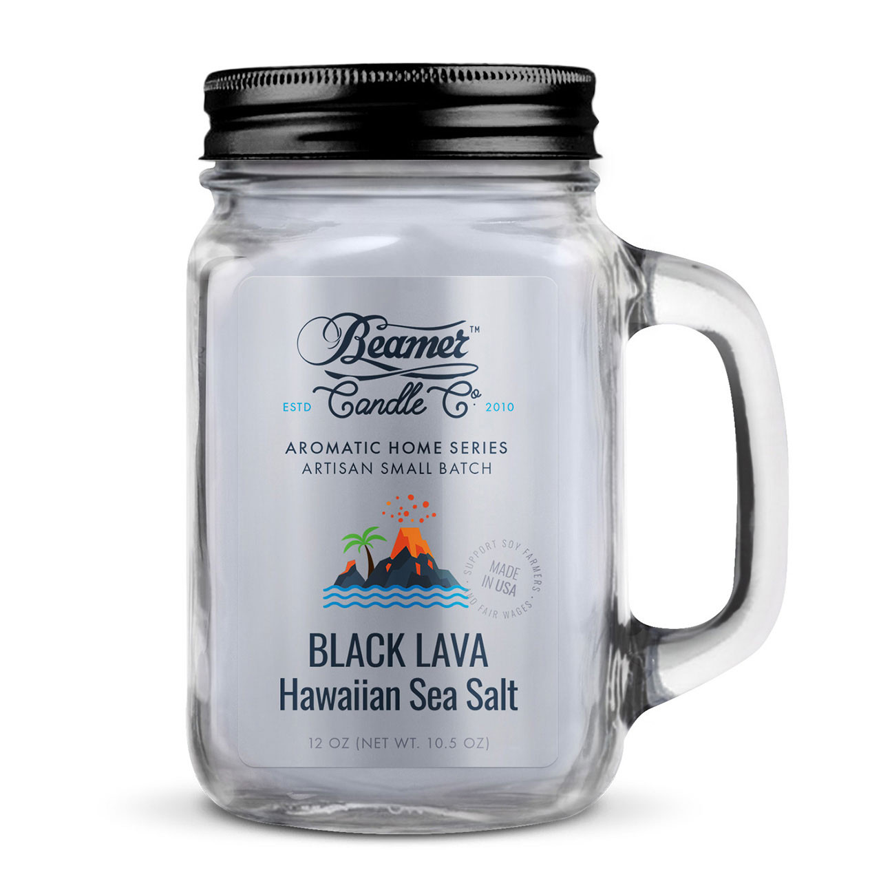Beamer Candle Black Lava Hawaiian 12oz