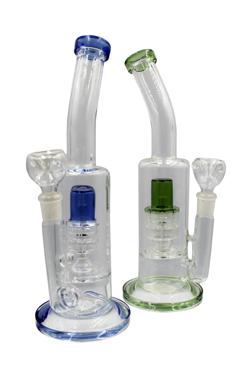 MWP-1407 10in mini water pipe with solid colored cylinder