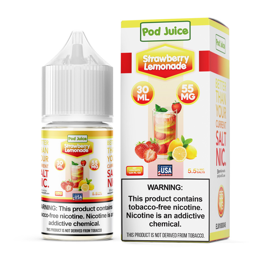 Pod Juice Strawberry Lemonade TF 35mg Salt Nicotine 30ml