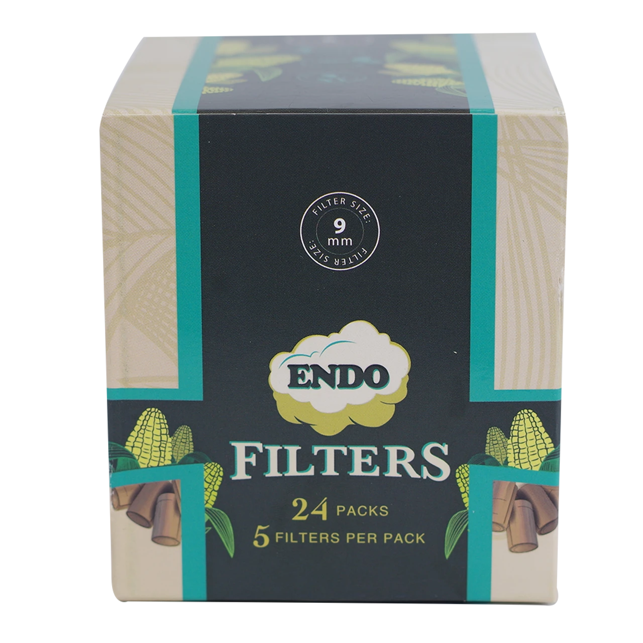ENDO 9mm corn husk filter tips display (24)