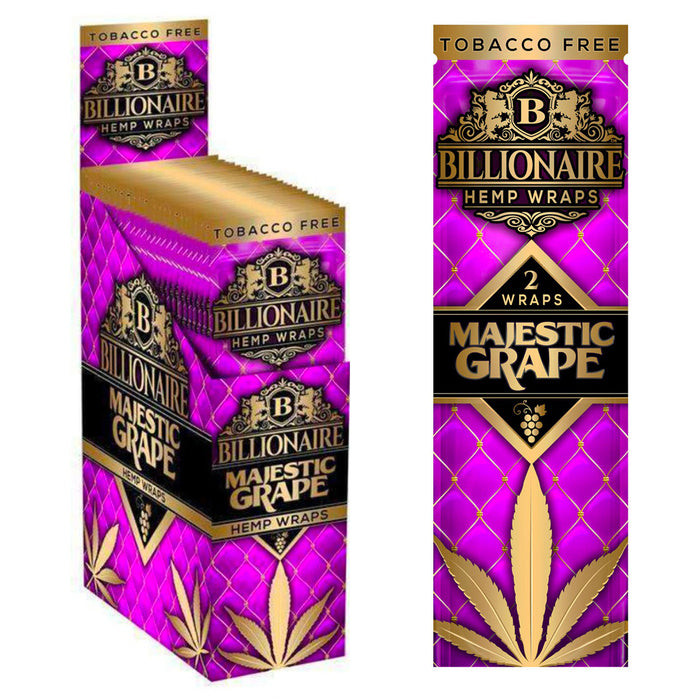 Billionaire Hemp Wraps - Majestic Grape 25ct