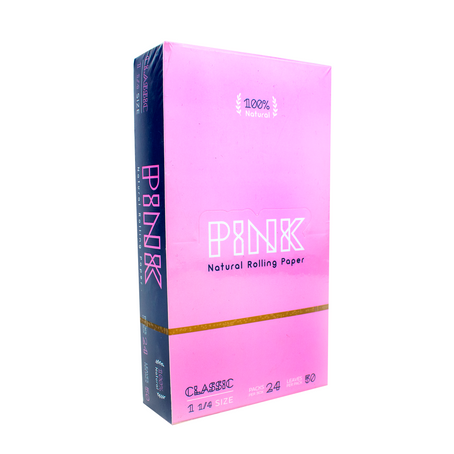 RP-1804 Pink natural Rolling papers 1 1/4 size (24 packs of 50)