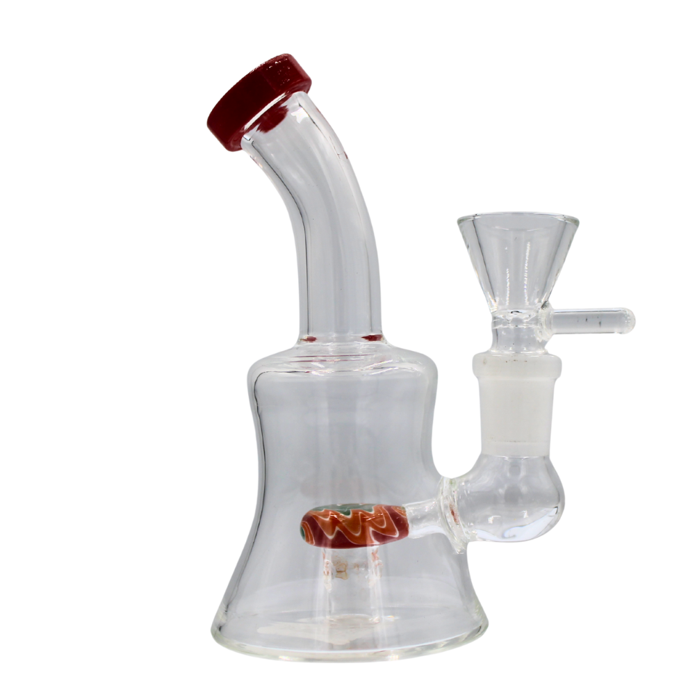 5.5" Wig Wag Color Disc Perc w/ Color Rim Accent Mini Water Pipe