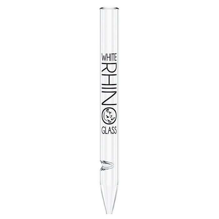 Quartz Dab Straw w/ Silicone Cap - White Rhino