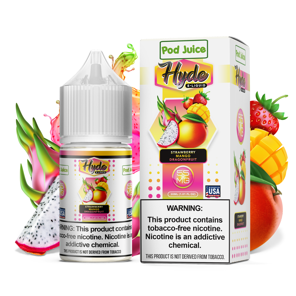 Hyde x Pod Juice Strawberry Mango Dragonfruit TF 55mg Salt Nic 30ml