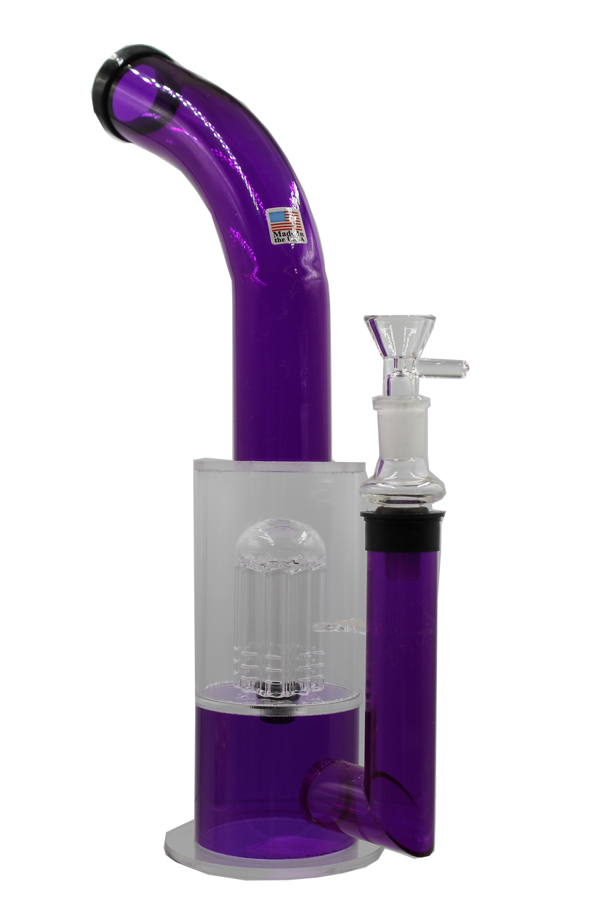 12" One Chamber Glass Tree Perc Acrylic Water Pipe