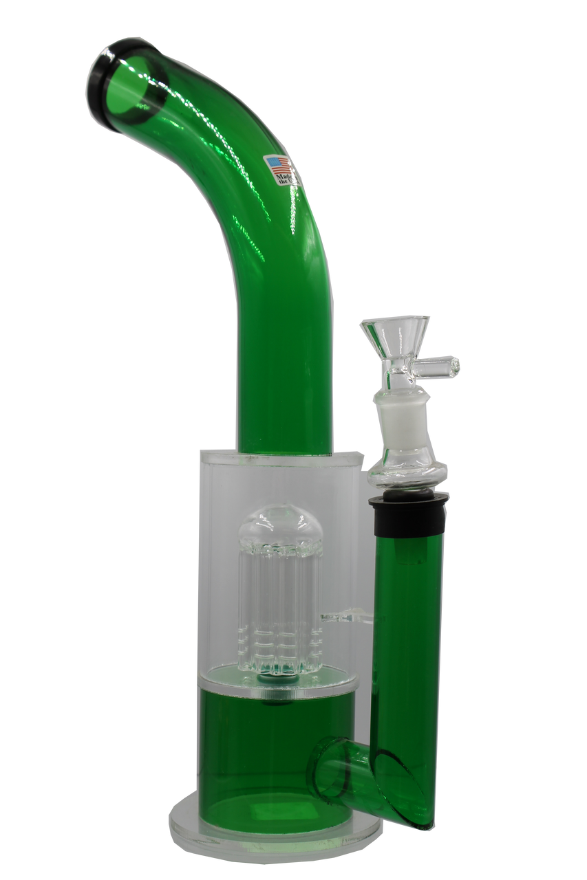 12" One Chamber Glass Tree Perc Acrylic Water Pipe