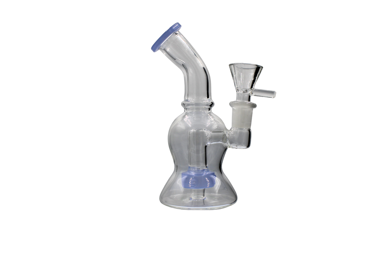 6" Color Accent W/ Disc Perc Mini Water Pipe