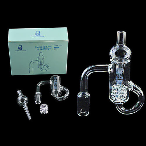 Spaceking Diamond Knot Loop Banger 14mm Male Gray