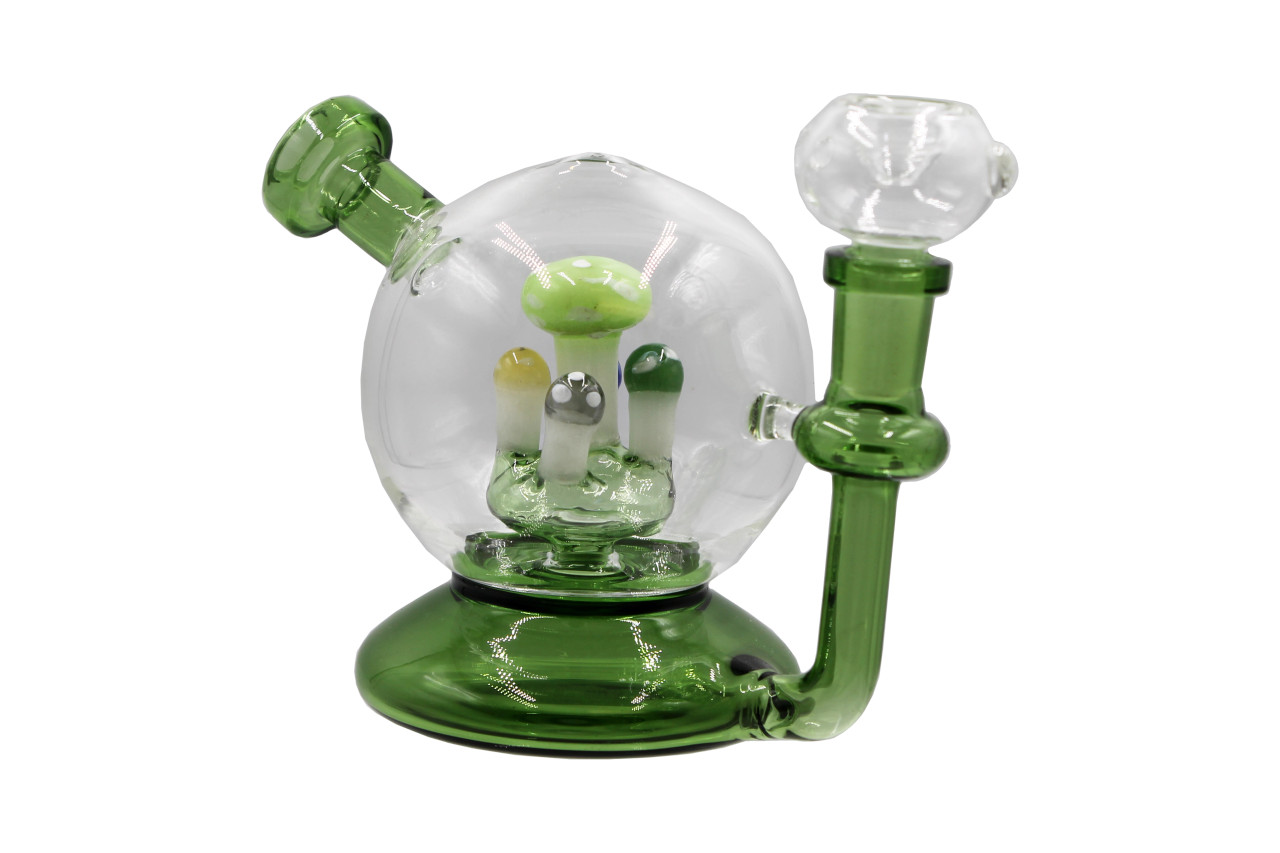 5.5" Globe Mushroom Stemless Mini Water Pipe