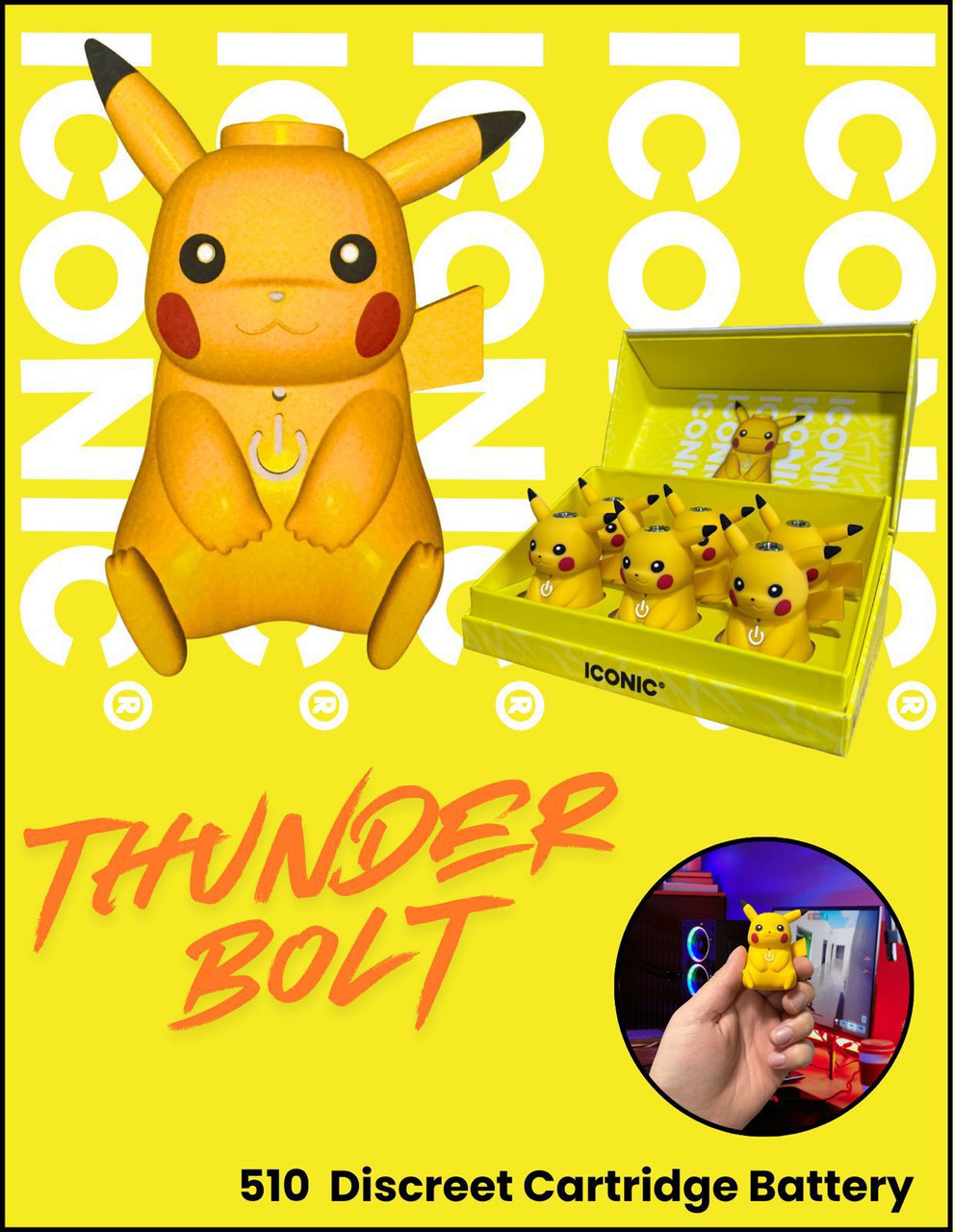 Iconic - Cartridge Battery Yellow Animal