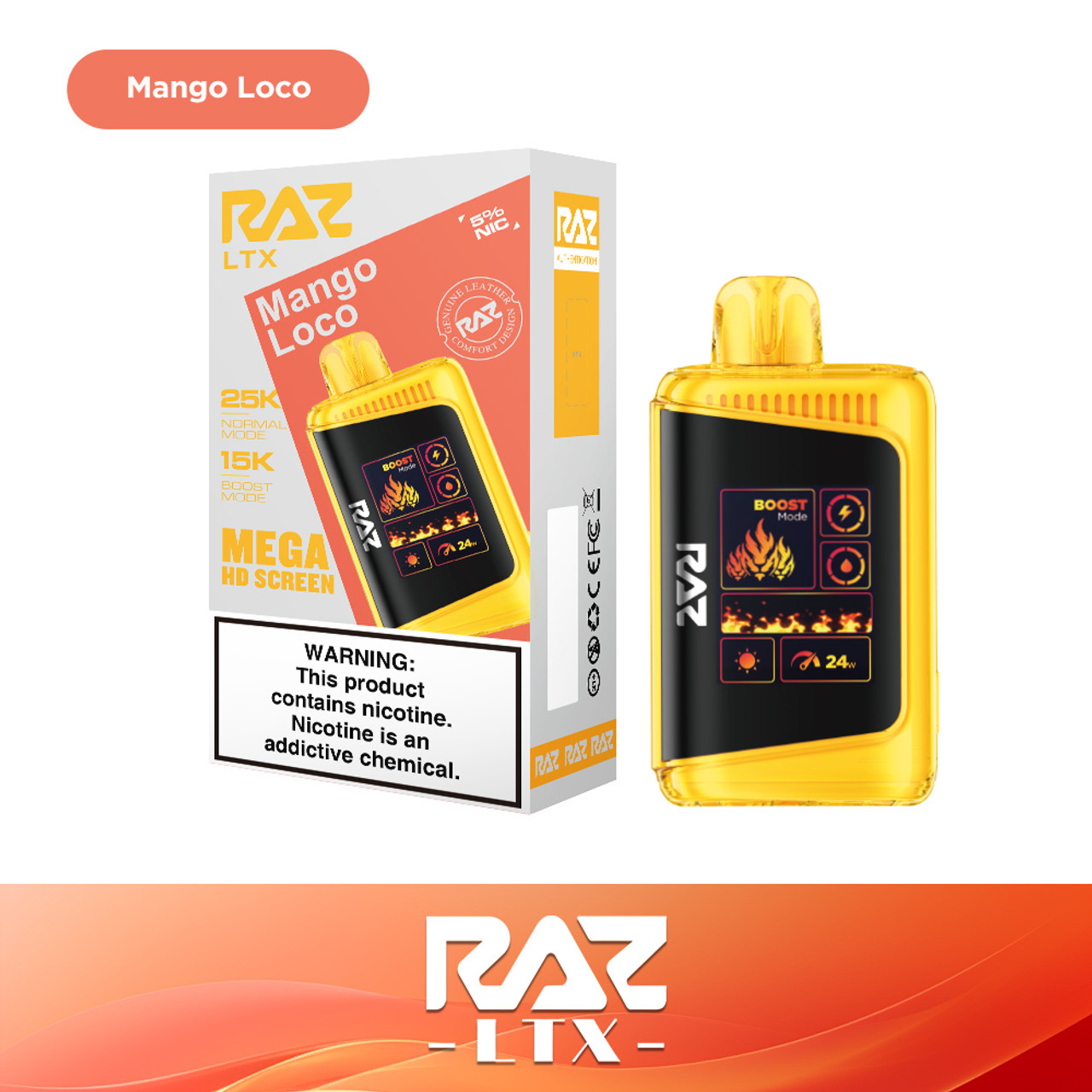 RAZ 25K LTX - 5% Nic Disposable Vapes [5PC]