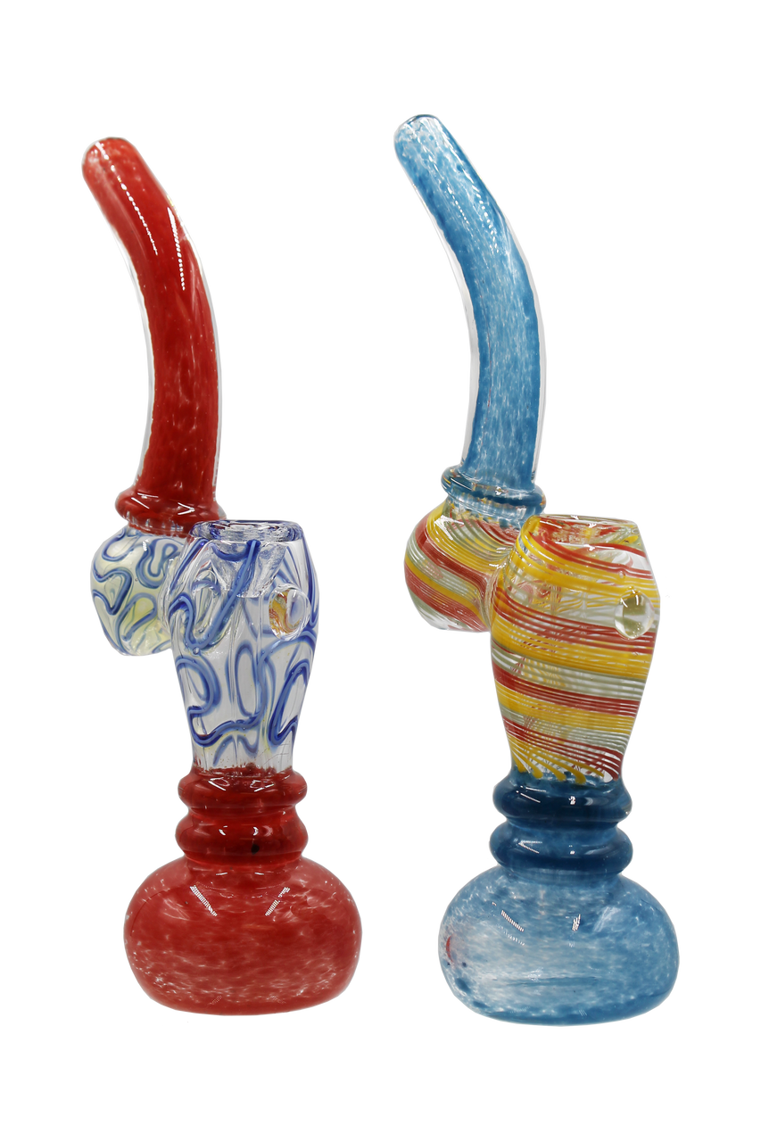 8" Frit and Color Rod Sherlock Bubbler