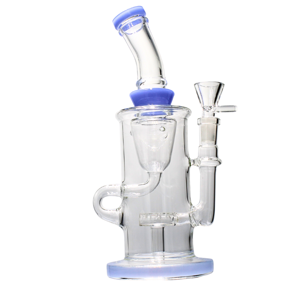 10" Flat Base Flat Percolator Mini Water Pipe