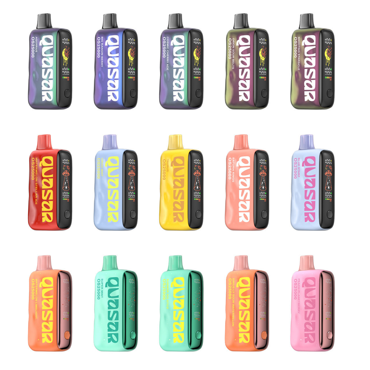 Quasar OS25000 - 5% Nic Disposable Vapes - 5PC Powered by Lost Mary