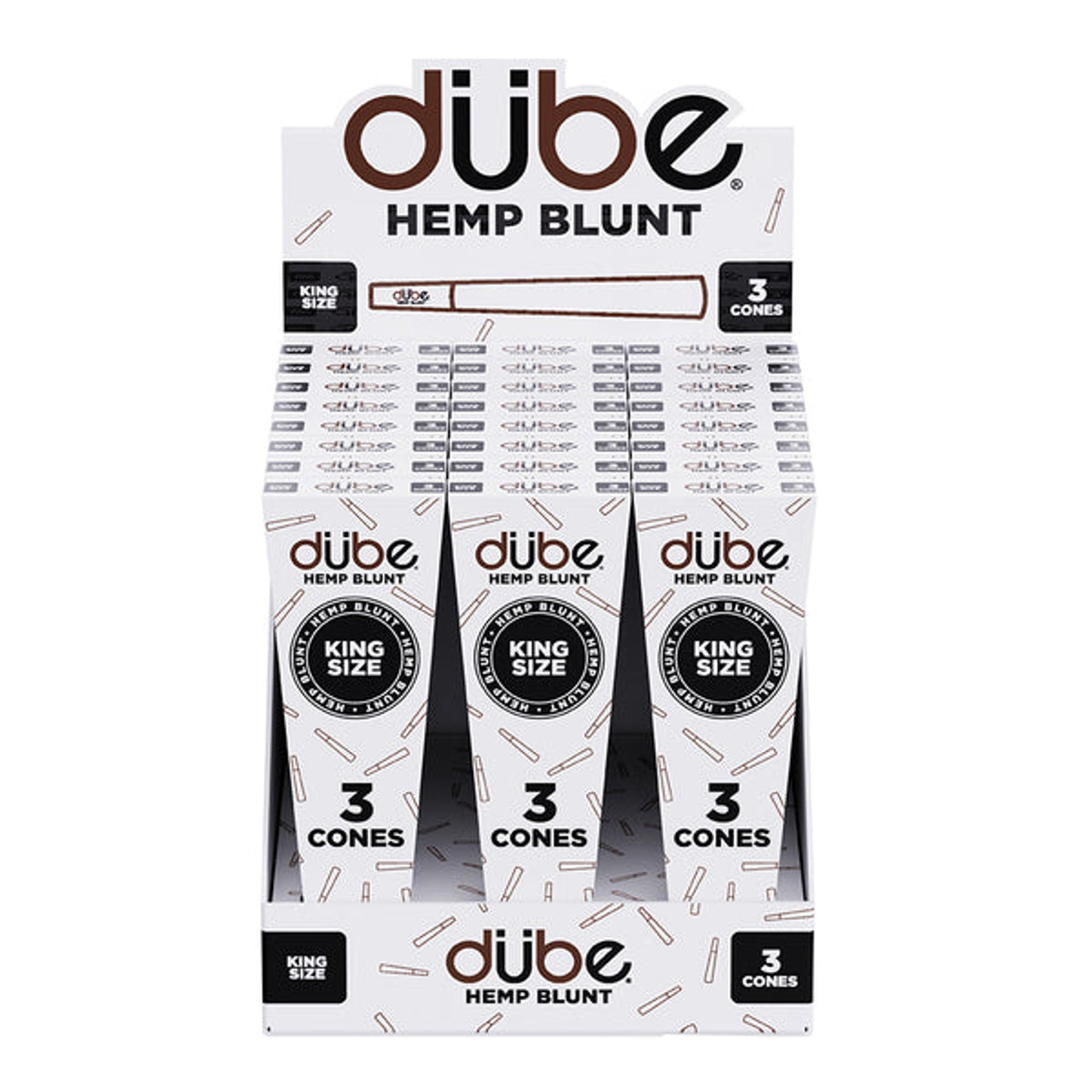 Dube Hemp Blunt King Size Cones - 3 Cones 24ct Display
